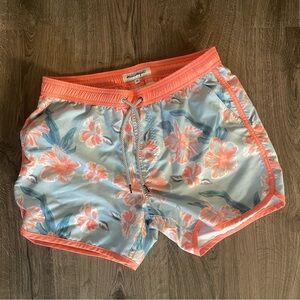 Maamgic Coral and Blue Swim Shorts